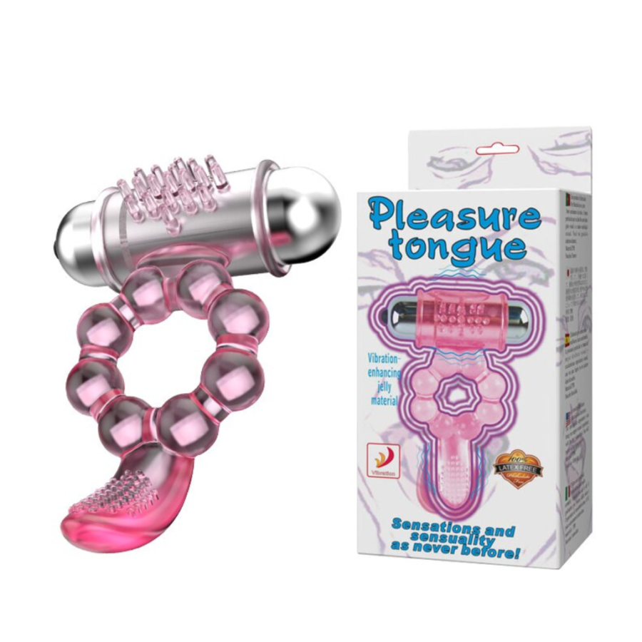 Pleasure Tongue – Anillo vibrador 10 Funciones